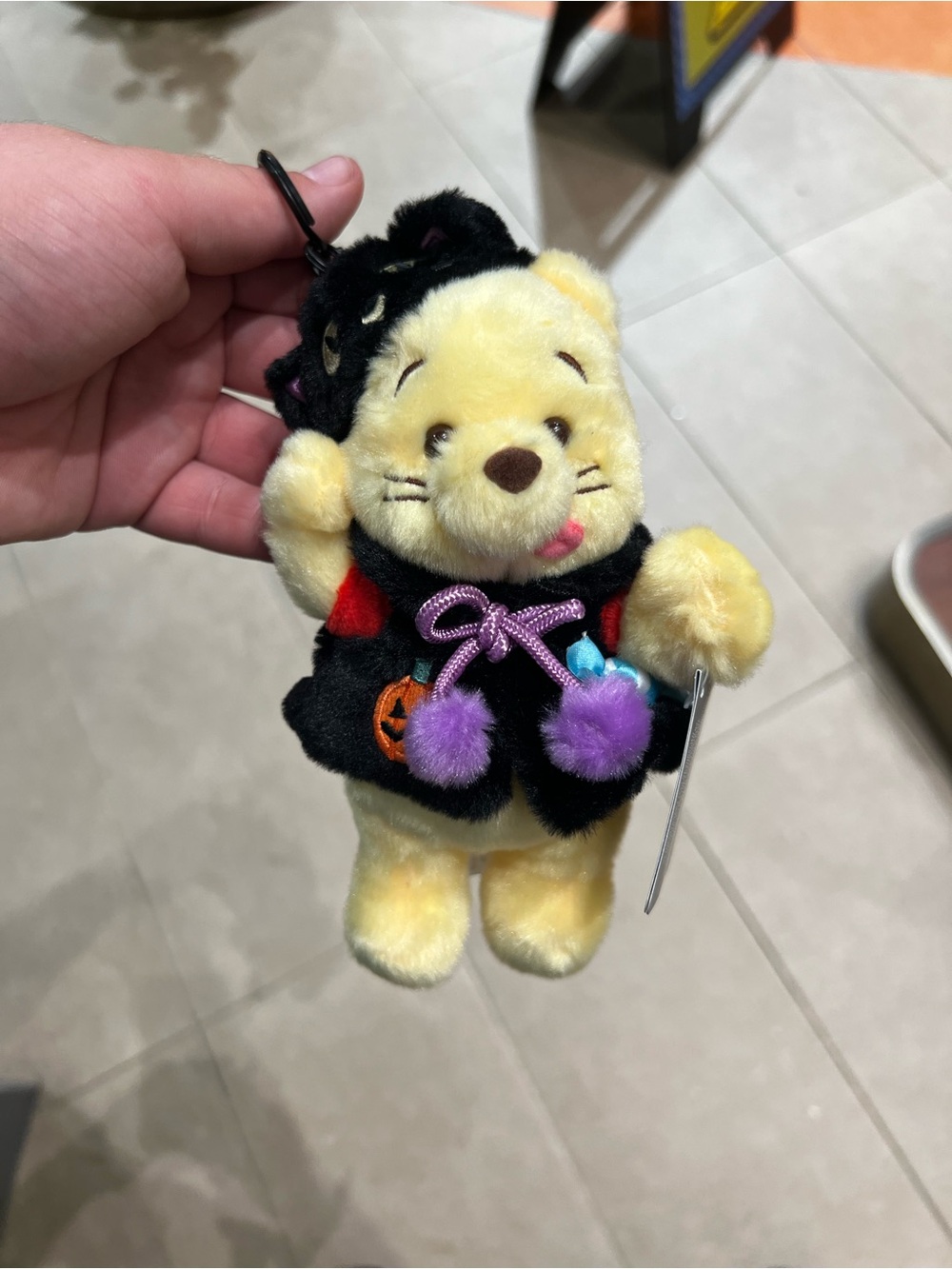 Disney Parks 2026 Halloween Winnie The Pooh Black Cat Costume Bag Charm Keychain
